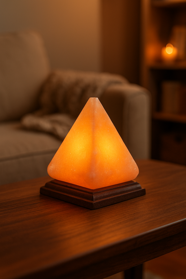 Himalayan Salt Pyramid Lamp with USB Power